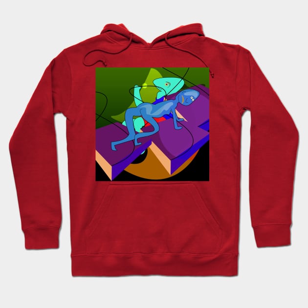 Crazy Aliens Hoodie by momomoma